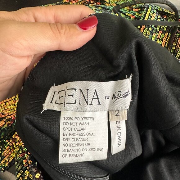 Mac Duggal Multi-Colored Sequined Square Neck Gown Copper 2 #8462 - Picture 6 of 8